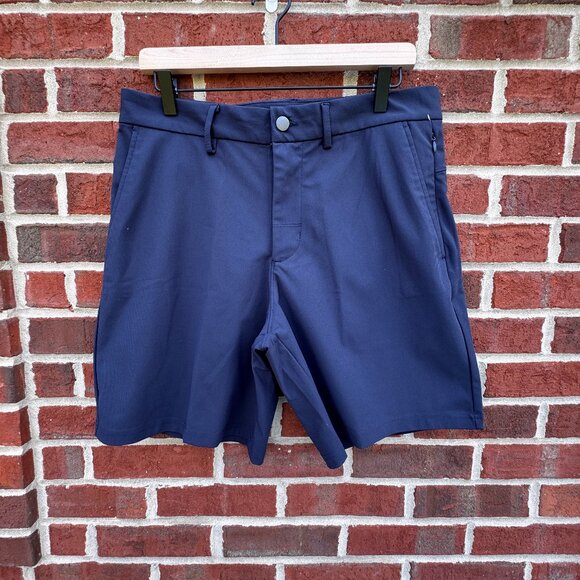Old Navy Active Shorts Mens Sz 33 Navy Tech Hybrid 4-Way Stretch - Picture 1 of 9